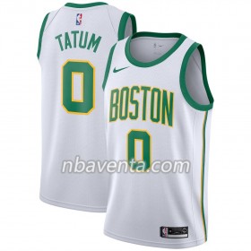Camiseta Hombre Boston Celtics Jayson Tatum 0 2018-19 Nike City Edition Blanco Swingman